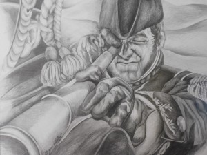 gra22038-Graciela-Estella-Dibujo-El-gran-estratega-Lápiz-sobre-papel-56cmx71cm
