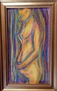 gra24-41-Monica Rea - questa vita non è un peso matite professionali su legno 25x16 compresa cornice    