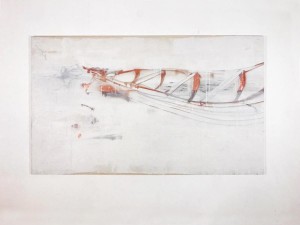 op041-davide Lardossen Ship Spray paint graffite gesso su tela 240x140cm 