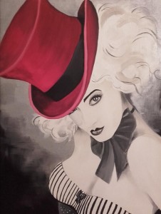 or13-Deanna Varini Rosso Follia pittura acrilico su tela 40x30