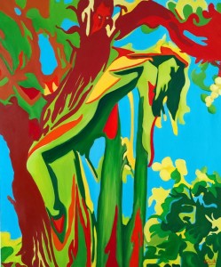 or46-paolo camporota l'albero della tentazione olio su tela cm 120x100 