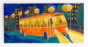 pit22021-Carmine-Bellucci-Nightbus-mixed-media-on-canvas-80x60cm