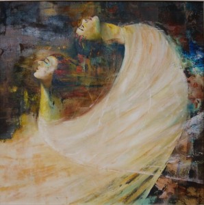 pit24-24-Federica Zanetti Il movimento dell'anima tutta una vita, tecnica mista olio su tela , 90X90