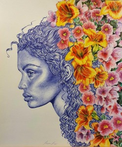 pit24-57-Marzia Rigo L'ESTATE penna bic e acquerelli su foglio 65x65