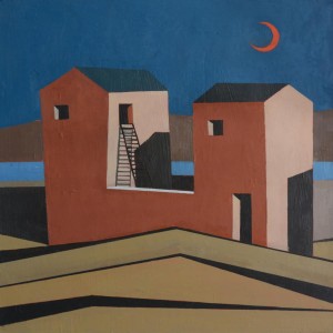 pit24-79-Stefano Santi La città di Lalage Gesso, Acrilico e Olio su tela 80x80