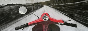 0020- Fabio Scognamiglio - Verso il mare-Incisione e grafica-Carboncino-40x100 