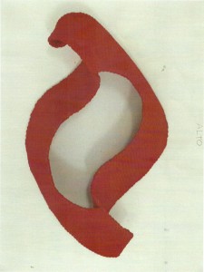 0026- Giuliana Natali - In fiamma - lana intrecciata su rete - 75x44x18 