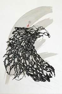 Pitt0036-Claudia-majoli-gallina n°2-grafite E Colla-40x50-0036  