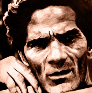 Pitt0071-Franco-fasano-ritratto Di Pier Paolo Pasolini-olio Su Tela-40 X 40 X 4-0071  