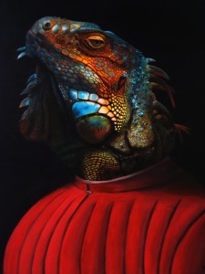 Pitt0122-Marco-poma-iguana Da Messina-acrilico Su Tela-80x100-0122   
