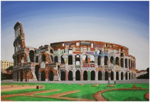 Pitt0195-Valerio-prugnola-il Mio Colosseo-acrilico Su Tela-80x120-0195 