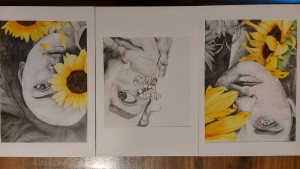 gr23-06-angela-laciofano-Senza titolo-matita e pastelli su cartoncino-trittico 100x50