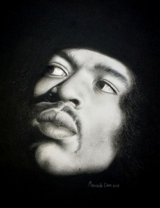 gr23-41-manuela-dore-Jimi Hendrix-Carboncino su cartoncino-29.7x42cm     