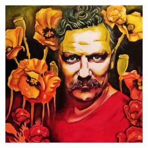 op013-anna santilli Okson wers Red passion olio su tela cm 90x90 2021