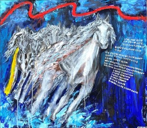 op054-enrica badas The ride of your life acrilico su tela 80x70