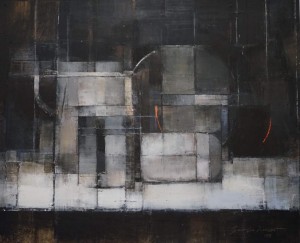 op067-giannalisa digiacomo Vacuità Olio e encausto su carta Kraft 39x47