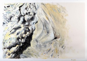 op068-giovanni branciforte Onda oli e smalti su tela 60x180
