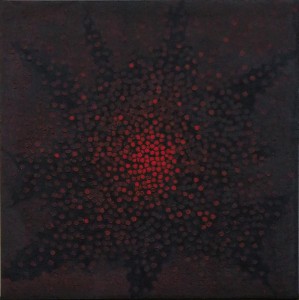 op073-giuseppe cacciatore Movida al tempo del covidacrilico e stucco edile su tela 50x50 cm