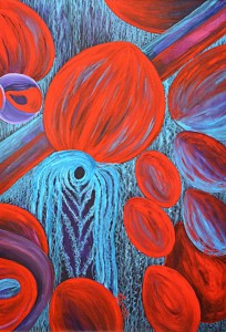 op076-giuseppina ferrara Non Solo Virus Acrilico su tela 50x70