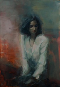 op079-iris giusi tanoni Solo donne Olio su pannello 35x50