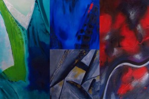 op083-liana degan Different Worlds Olio su tela con sabbia polvere di marmo e materiale acrilico 80x120 (4 tele)