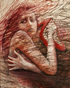 op124-roberta zambon Artemisia pittura tecnica mista su tela 40×50
