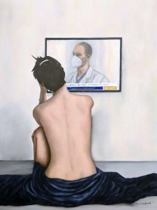 op149-tiziana rinaldi giacometti Lockdown Olio su tela 80x120 cm                