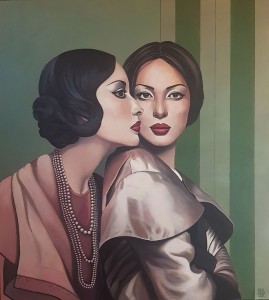 op158---Ornella-De-Rosa-DRO---Intime-conversazioni-Acrilico-su-tela-90X100             