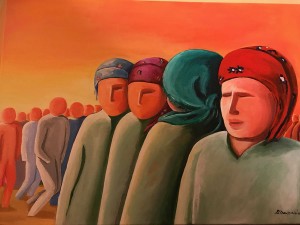 op162---Luigina-Massaria---La-guerra-dei-fiori-acrilico-su-tela-70x50            