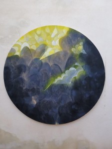 pit22075-Giuseppe-Bombaci-Ambaradam-olio-su-juta-preparata-a-colletta-cm-120-diametro-2021