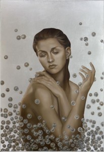 pit22082-Ilaria-Caputo-senza titolo-olio-e-foglia-similargento-su-tavola-84x79