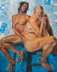 pr23-20-Cristina Ricatti Blue bubbles olio su tela 100 x 80