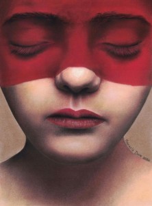 ros24-14-Manuela Dore La maschera Grafica Pastello su cartoncino 24 x 32 cm
