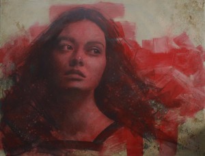 ros24-24-Vanja Kashavelska VERO  Painting  Charcoal on canvas - mix medium 116x97cm