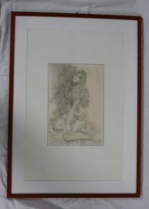 0011 Antonio Torino - prospettiva-di-una-donna-Carboncino-e-matita-su-foglio-fabriano-cm-50-x-70-con-cornice--0011-0011   