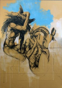0027- Emila Sirakova - Soulscriptions-pastelli-e-smalti-su-carta-100x140cm-0027    