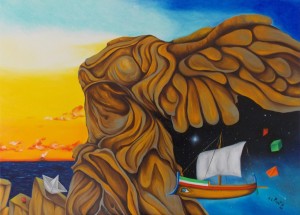 0047 Guido Coniglio - Intanto-in-un-altrove-olio-su-tela-50x70-0047       