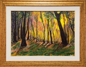 0061 Luciano Trapè - Luce-nel-bosco-olio-su-tela-70x50-0061       