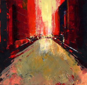 xp0127-Carlo-Romano-In-fondo-una-luce-gialla-tecnica-mista-su-tela-60x60 